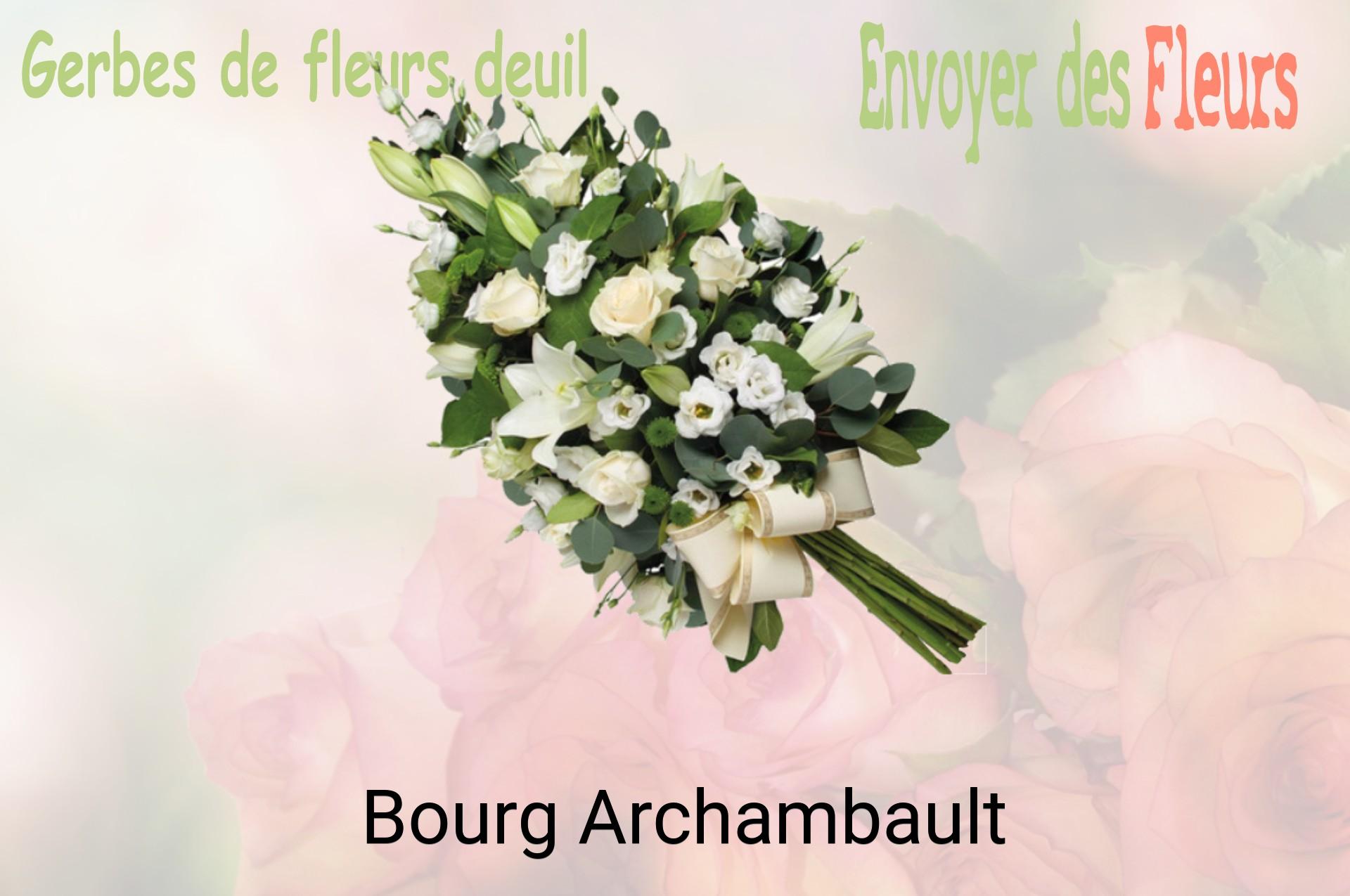 Gerbe de fleurs de deuil livrée à Bourg-Archambault